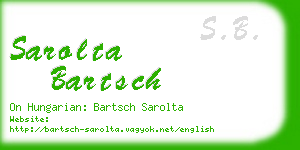sarolta bartsch business card